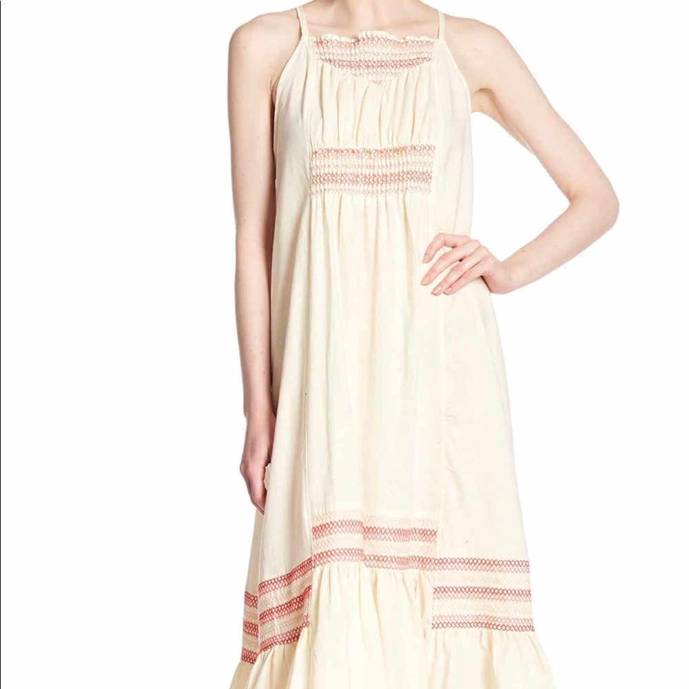 Free People Another Love Smocked Midi Dress